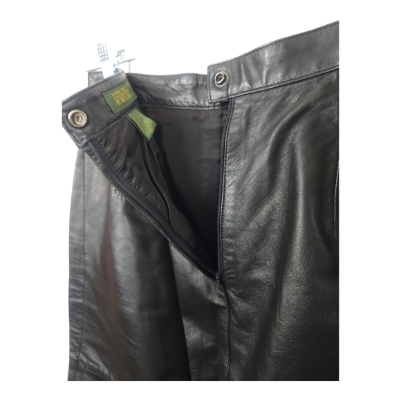 Vintage Genuine Nappa Leather Mini Skirt Robinsons - Picture 5 of 7